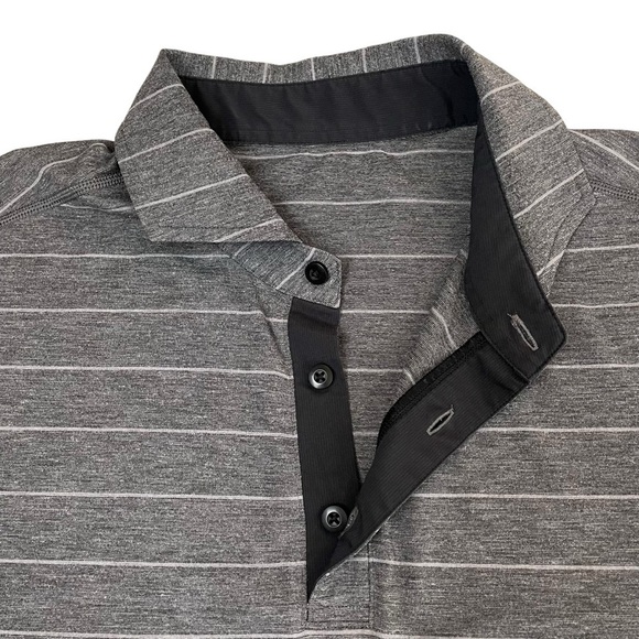 lululemon Evolution Polo Shirt Lookout Stripe Gray - Picture 13 of 14
